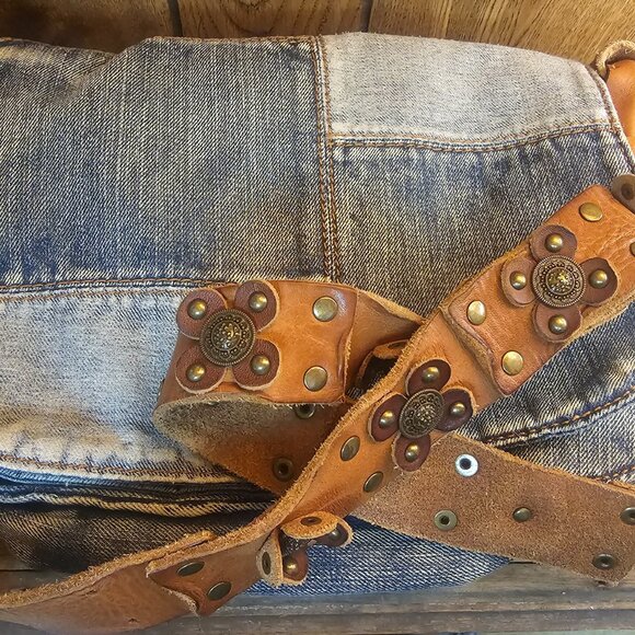 Denim crossbody bag - Picture 2 of 10